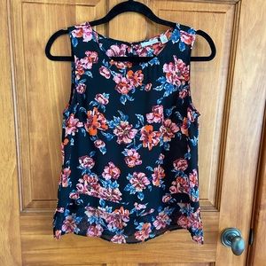 Halogen Colorful Floral Sleeveless Top